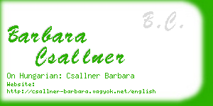 barbara csallner business card